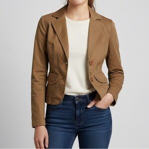 Y2K Urban Behavior Brown Blazer Light Neutral Fall Spring Jacket Women's Size XS